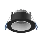Noxion LED Spot Ares Diep Zwart 6W 540lm 927-940 3CCT - met Binnenring Wit | Zaagmaat 68mm